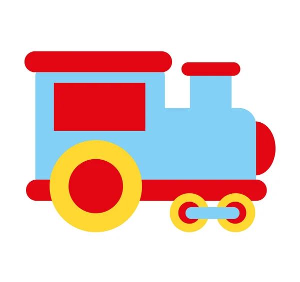 Tren transporte juguete aislado icono — Vector de stock