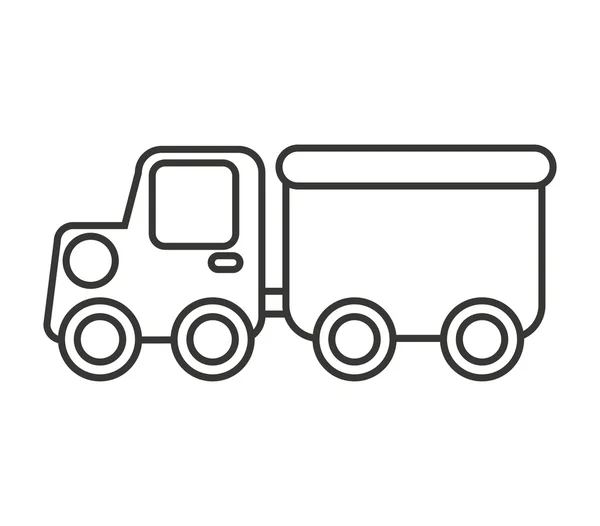 Construction car toy kids icon — Stock Vector