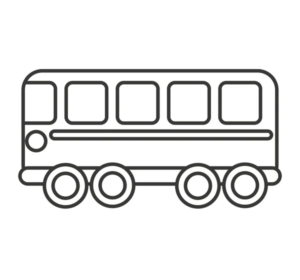 Autobus szkolny zabawka ikona — Wektor stockowy