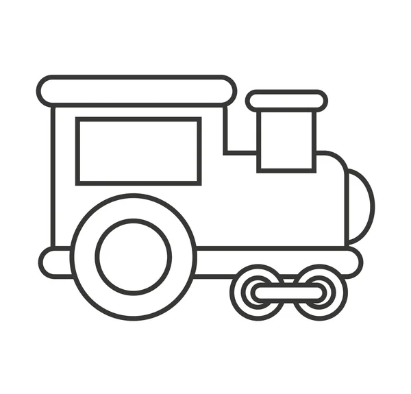 Tren transporte juguete aislado icono — Vector de stock