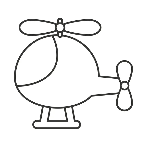 Helikopter játék elszigetelt ikon — Stock Vector