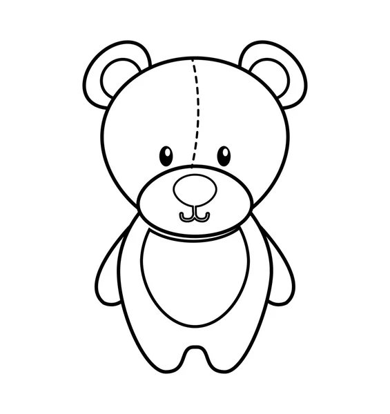 Medvídek ikona hračky — Stockový vektor