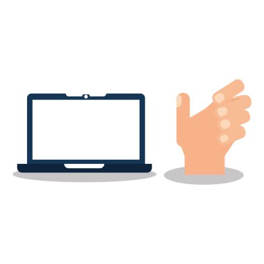 Tablet simgesi ile el