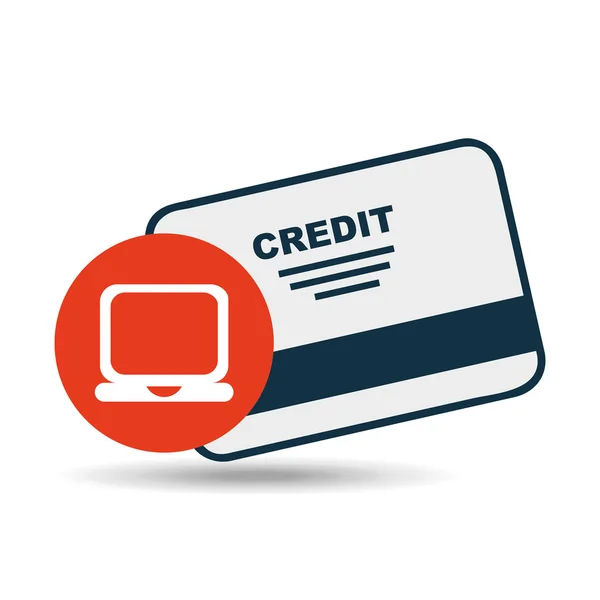Kredi kartı simgesi — Stok Vektör