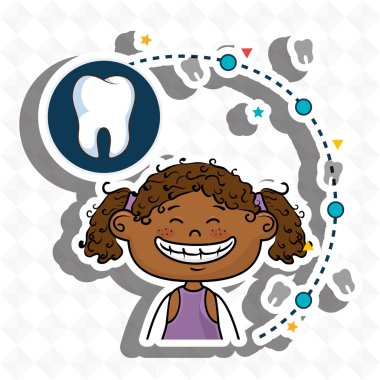 Gülümseyen siyah kız, diş bakımı, beyaz diş