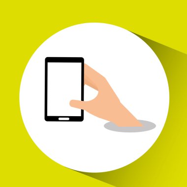 Tablet simgesi ile el