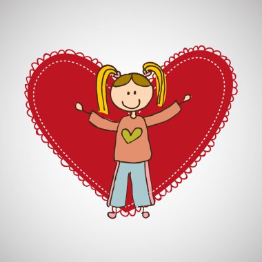 Çocuk kalp simgesi ile
