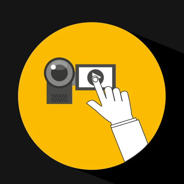 Ikona urządzenia kamery wideo — Wektor stockowy