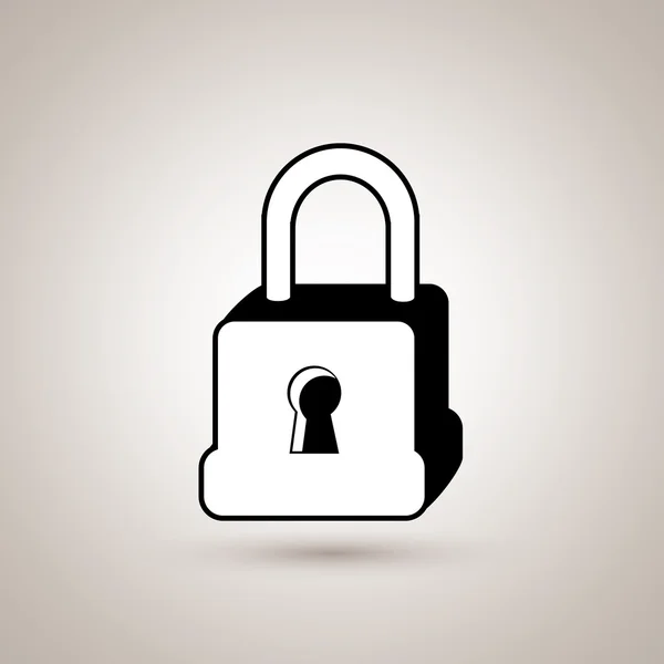 Padlock security icon — Stock Vector