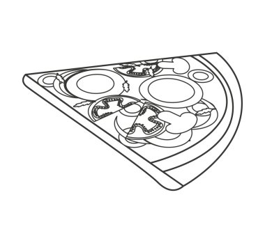 Lezzetli pizza fast food ikonu