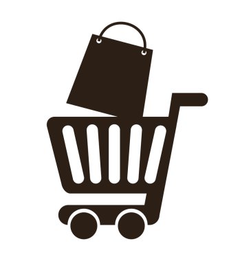 cart alışveriş ticaret izole simgesi