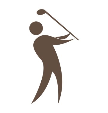 golfçü siluet player izole simgesi