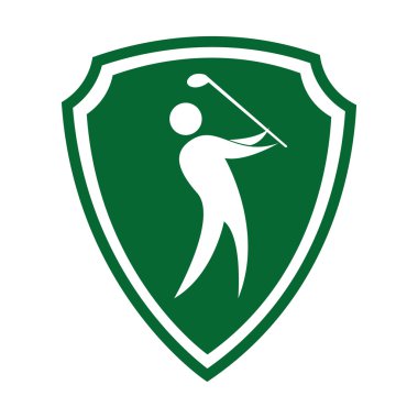 golfçü siluet player izole simgesi