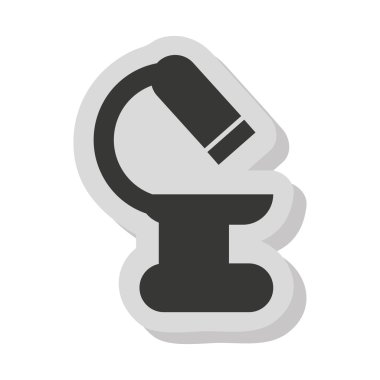 mikroskop laboratuvar izole simgesi