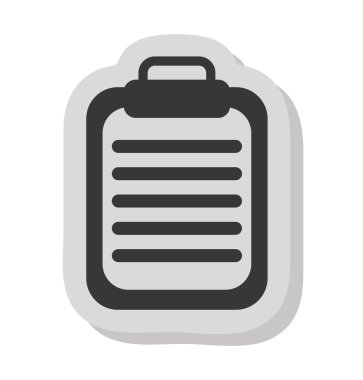 Kağıt denetim listesi sipariş tıbbi izole simgesi