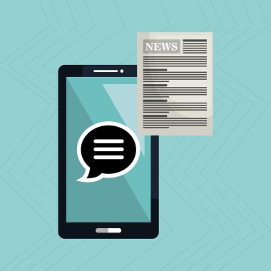 haber online smartphone ile izole simgesi