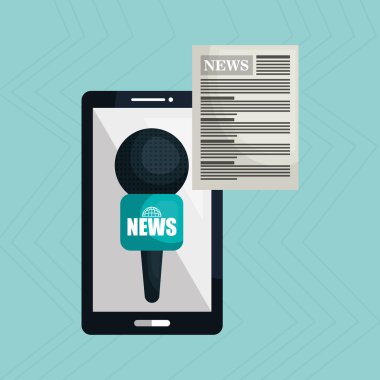 haber online smartphone ile izole simgesi