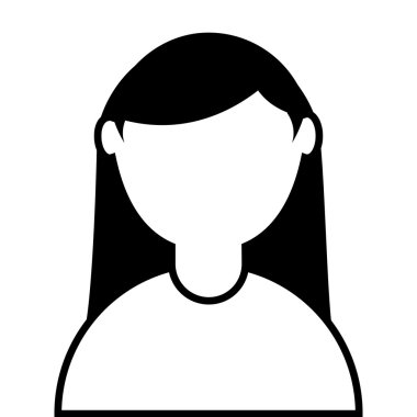 Genç kadın avatar izole edilmiş simge