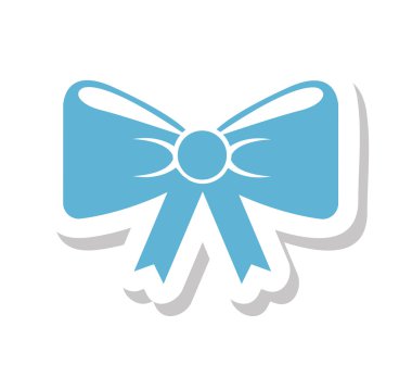 bowntie şerit izole simgesi