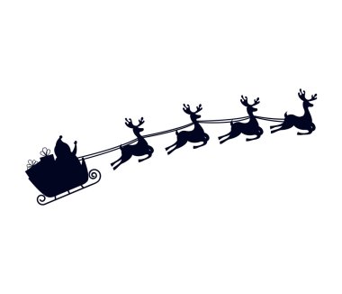 Ren geyiği taşıma uçan izole simgesi