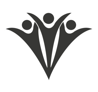 insan figürü ekip çalışması siluet simge