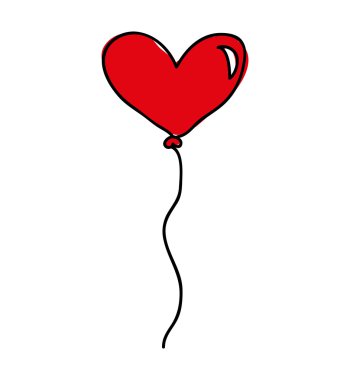 kalp balon hava simgesi