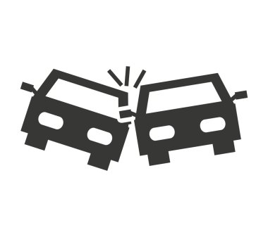 Araba sigorta izole simgesi