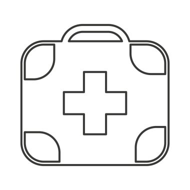 Kit tıbbi izole simgesi