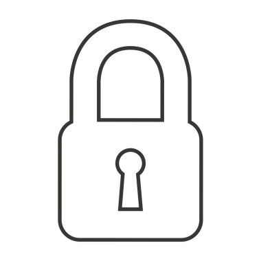 güvenli güvenli asma kilit güvenlik izole simgesi