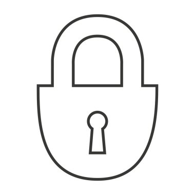 güvenli güvenli asma kilit güvenlik izole simgesi