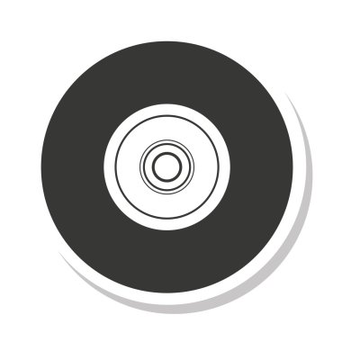 disk kompakt izole simgesi