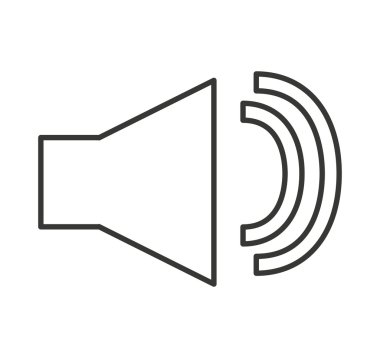 Hoparlör ses izole simgesi