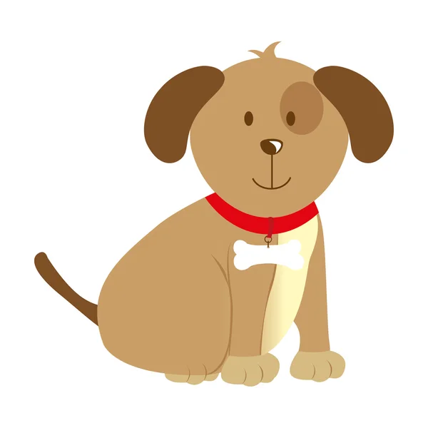 Słodkie pies zwierzę izolowane ikona — Wektor stockowy