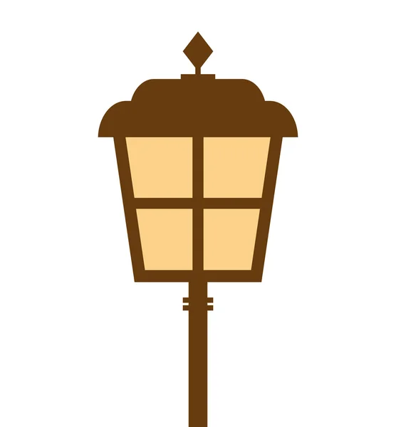 Luz do parque da lâmpada ícone — Vetor de Stock