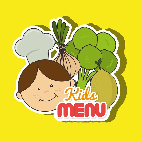 Menu enfants design — Image vectorielle