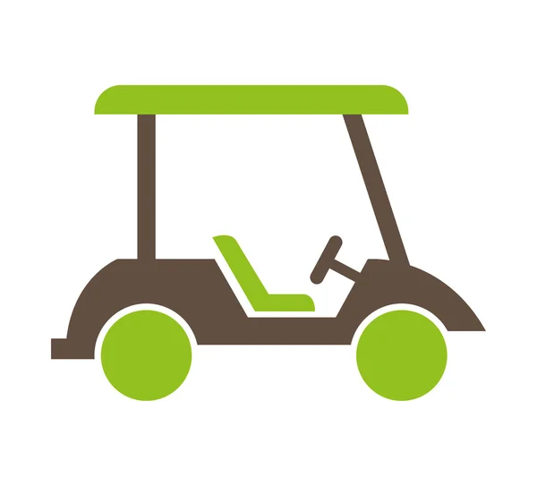 Chariot golf icône isolée — Image vectorielle