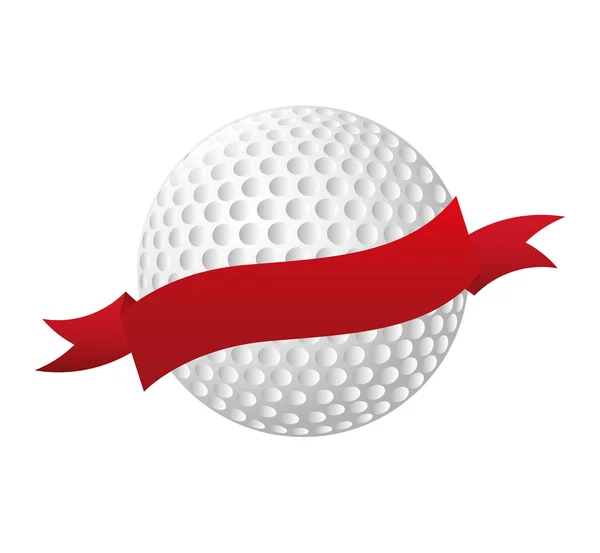 Icono de equipo de golf pelota — Vector de stock