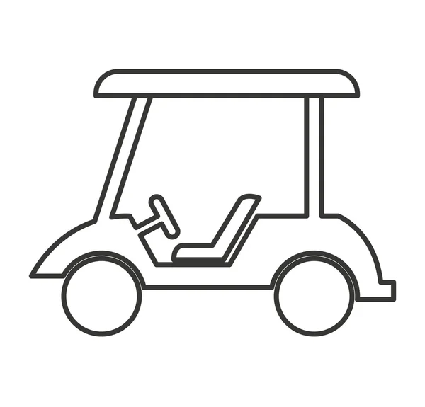 Kar golf geïsoleerde pictogram — Stockvector