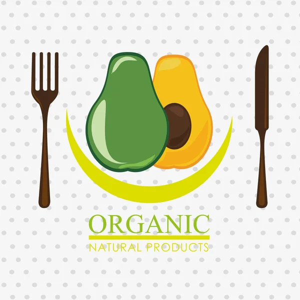 Étiquette alimentaire végétarienne saine icône isolée design — Image vectorielle