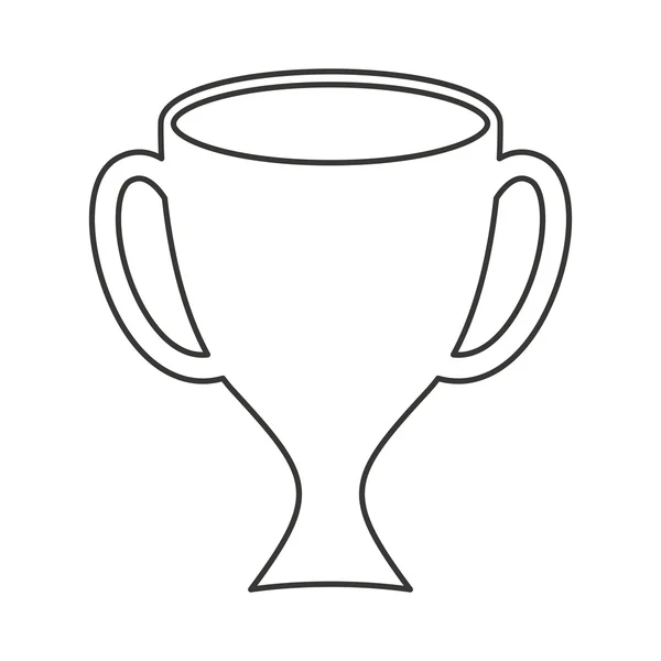 Trofej zelené izolované ikona — Stockový vektor