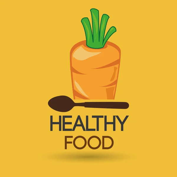 Healthy vegetarian food label isolated icon design — Stock Vector