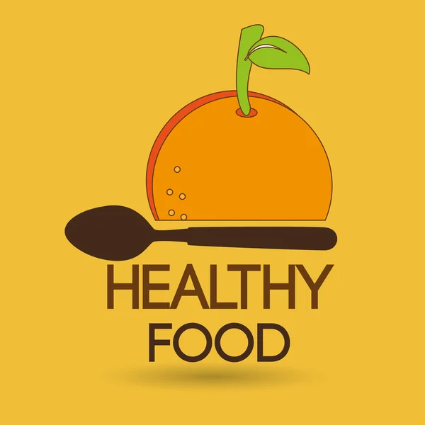 Etiqueta de comida vegetariana saludable diseño icono aislado — Archivo Imágenes Vectoriales