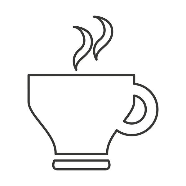 Delicioso icono de silueta de café — Archivo Imágenes Vectoriales