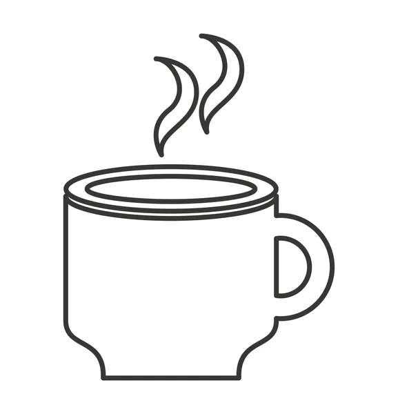 Köstliche Kaffee Silhouette Symbol — Stockvektor