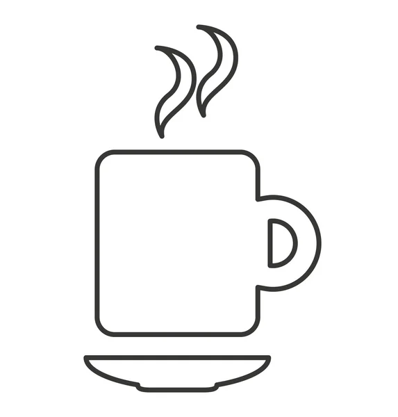 Delicioso icono de silueta de café — Vector de stock