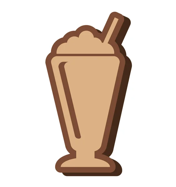 Batido delicioso icono aislado — Vector de stock