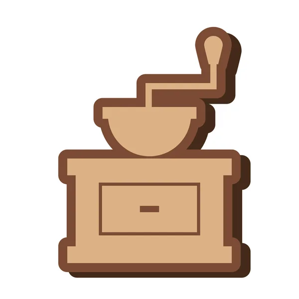 Café grille-pain icône isolée — Image vectorielle