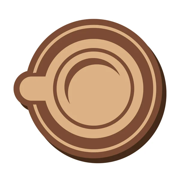 Delicious coffee silhouette icon — Stock Vector