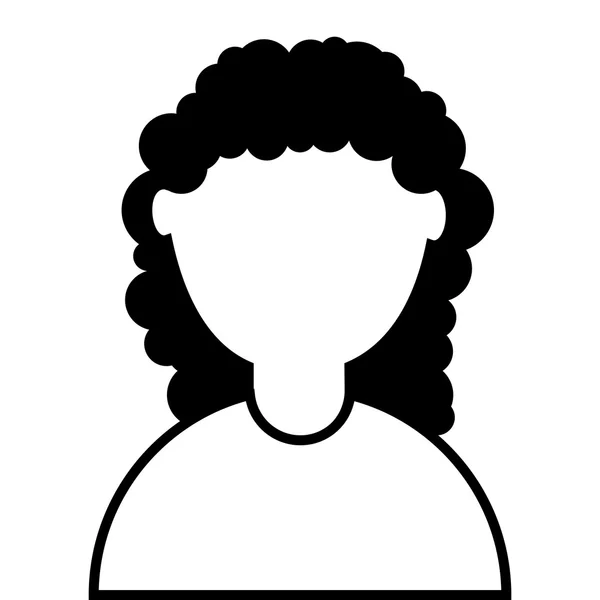 Genç kadın avatar izole edilmiş simge — Stok Vektör