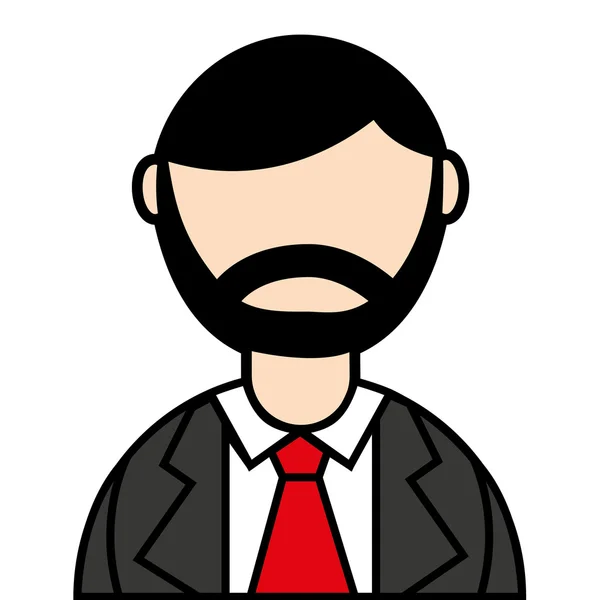 Hombre de negocios elegante icono aislado — Vector de stock